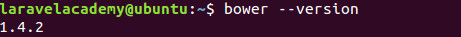 Ubuntu查看Bower版本
