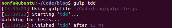 使用gulp tdd实现自动化测试